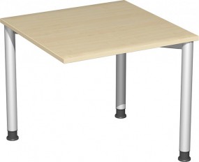 Verkettungs-Schreibtisch Stockholm mit 3 Füßen, 80 cm Breite, höhenverstellbar